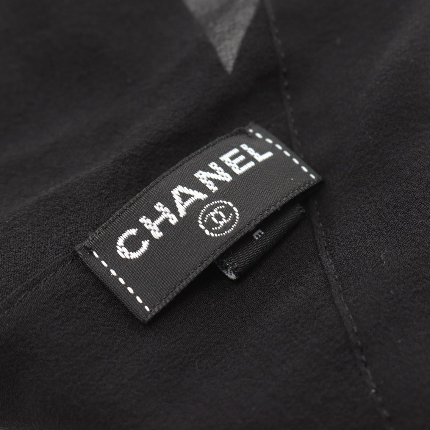 Chanel Silk Scarf with Coco Mark Ribbon