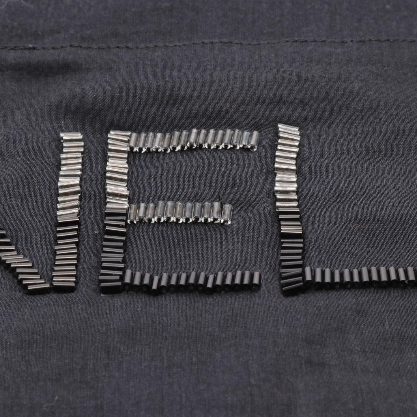 Chanel Silk Cotton Bead Logo Stole