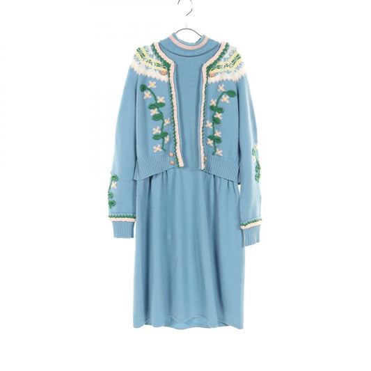 Chanel Wool Dress Blue Multicolor