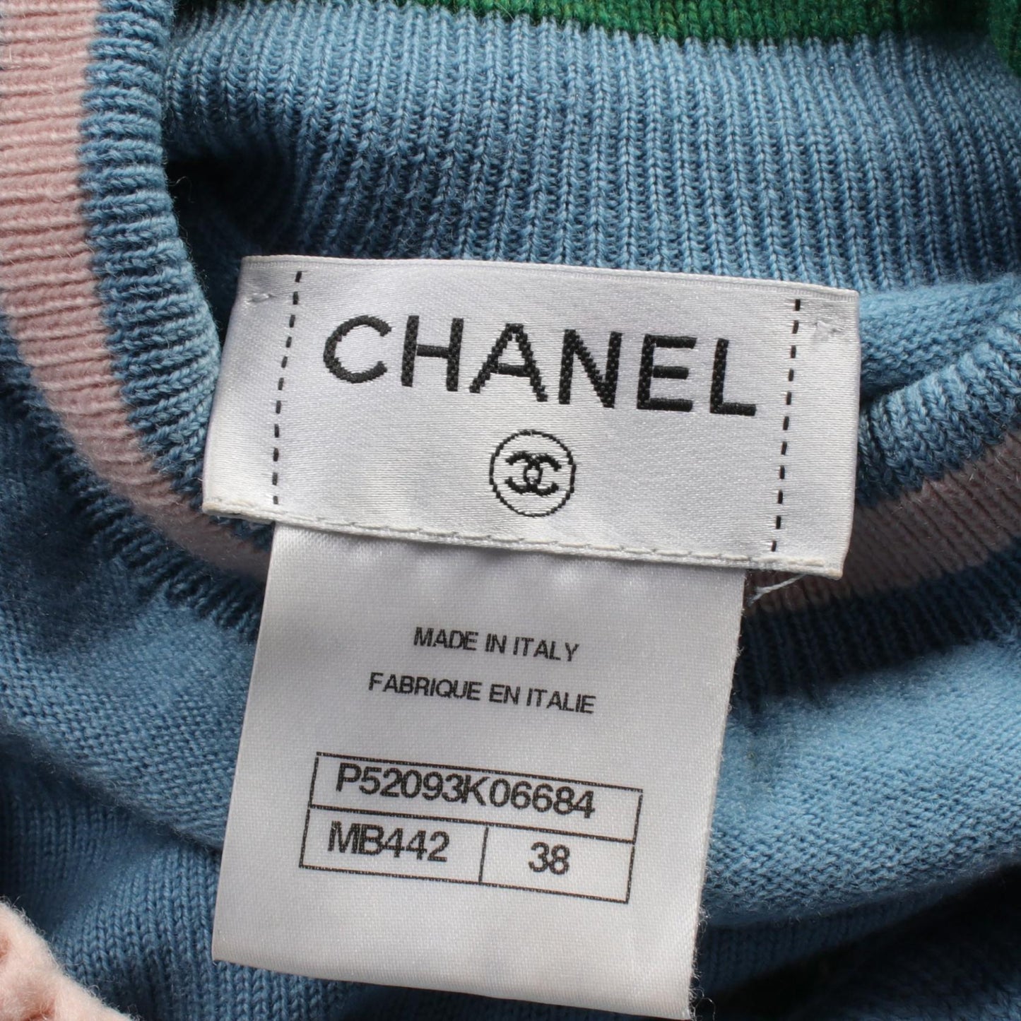 Chanel Wool Dress Blue Multicolor