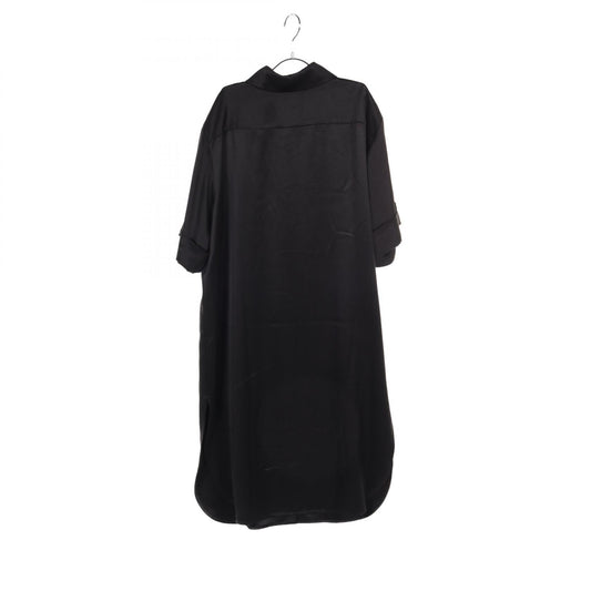 Chanel Silk Dress Coco Mark Button Black