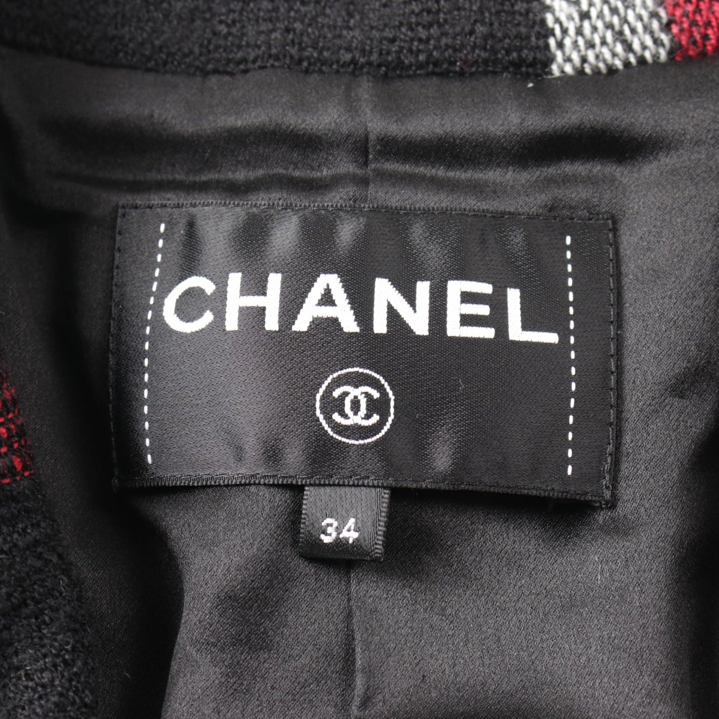 Chanel Wool Outerwear Black/Red/White