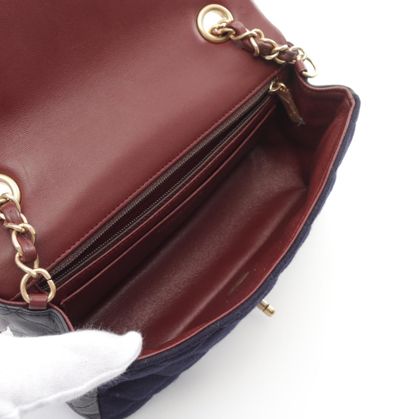 Chanel Wool Lambskin Matelasse Shoulder Bag