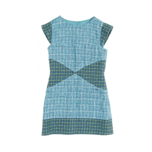 Chanel Dress Fabric Green Multicolor