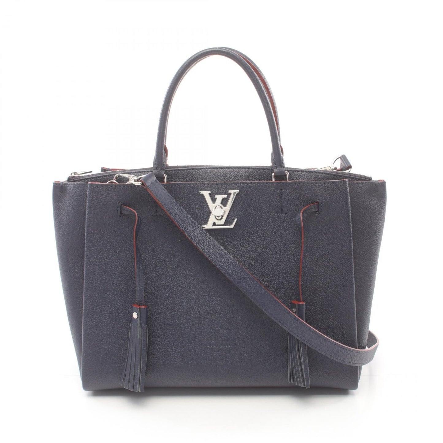 Louis Vuitton Lockme Handbag Navy M54571