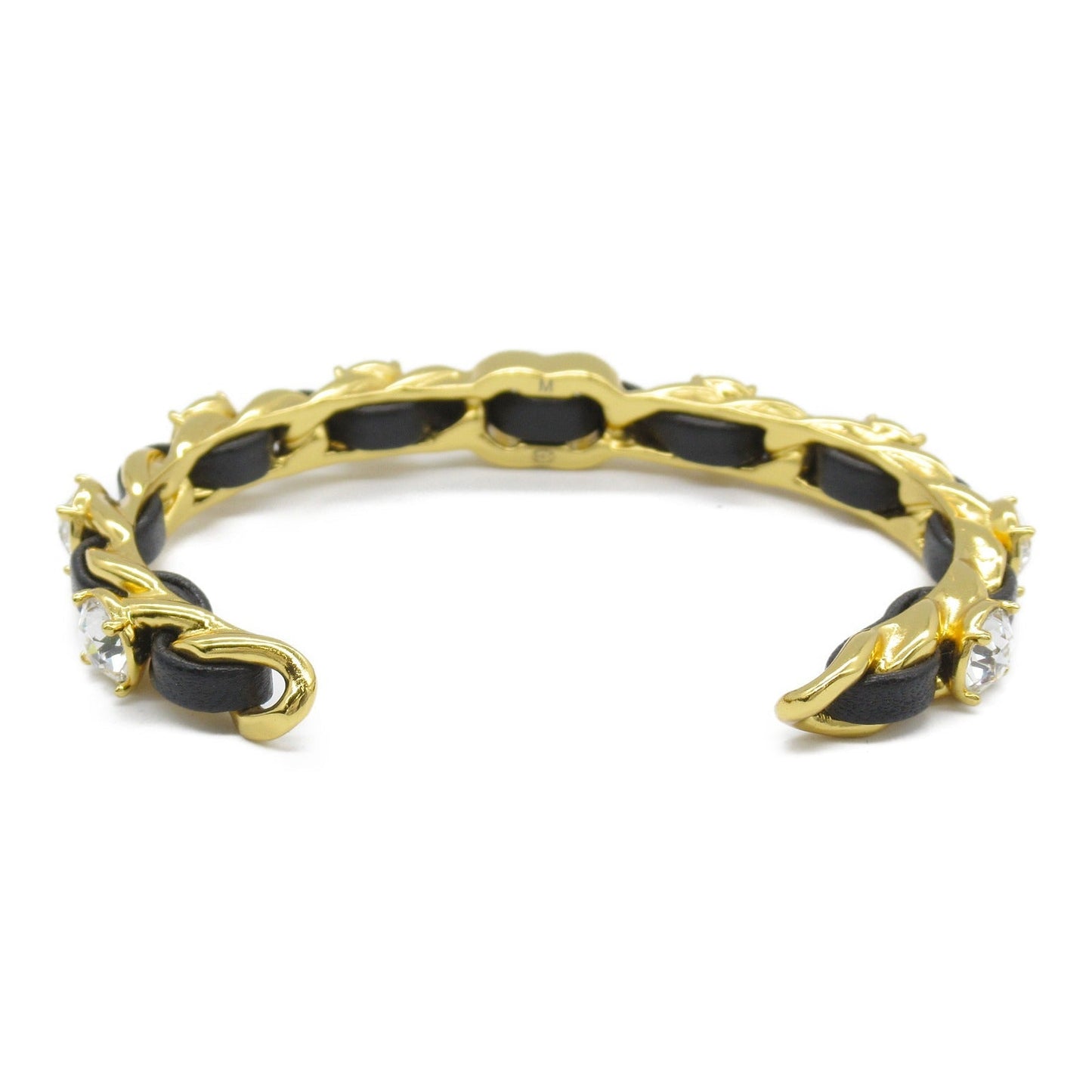Chanel Lambskin Coco Mark Bangle Bracelet