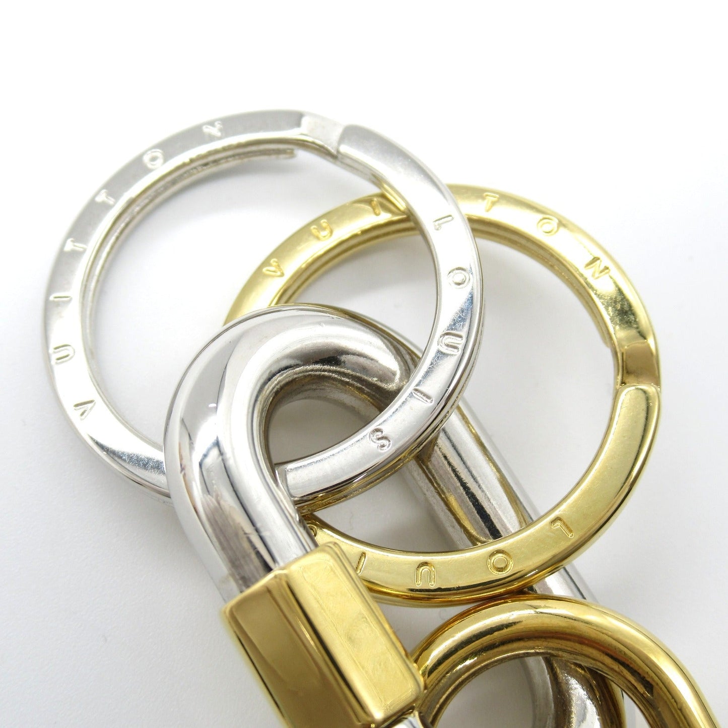 Louis Vuitton Metal LV Padlock Charm Keychain