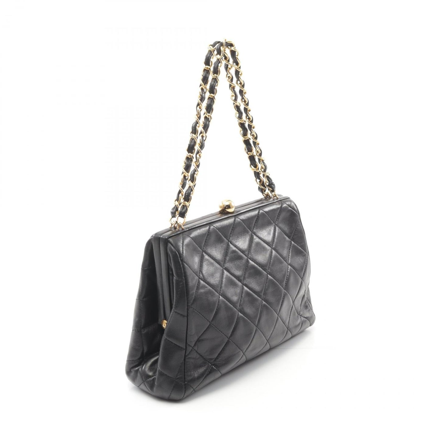 Chanel Lambskin Matelasse Handbag Black