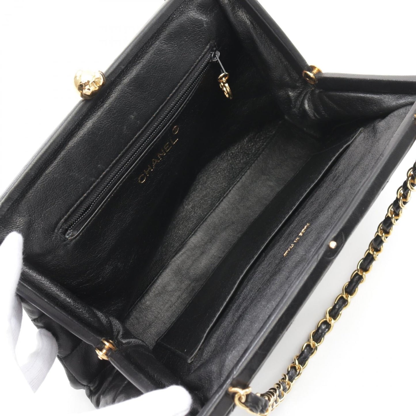Chanel Lambskin Matelasse Handbag Black