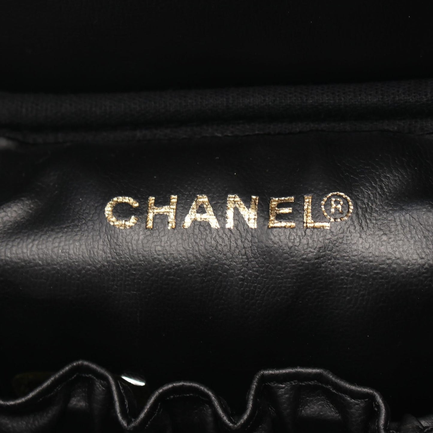 Chanel Caviar Skin Coco Mark Handbag Black