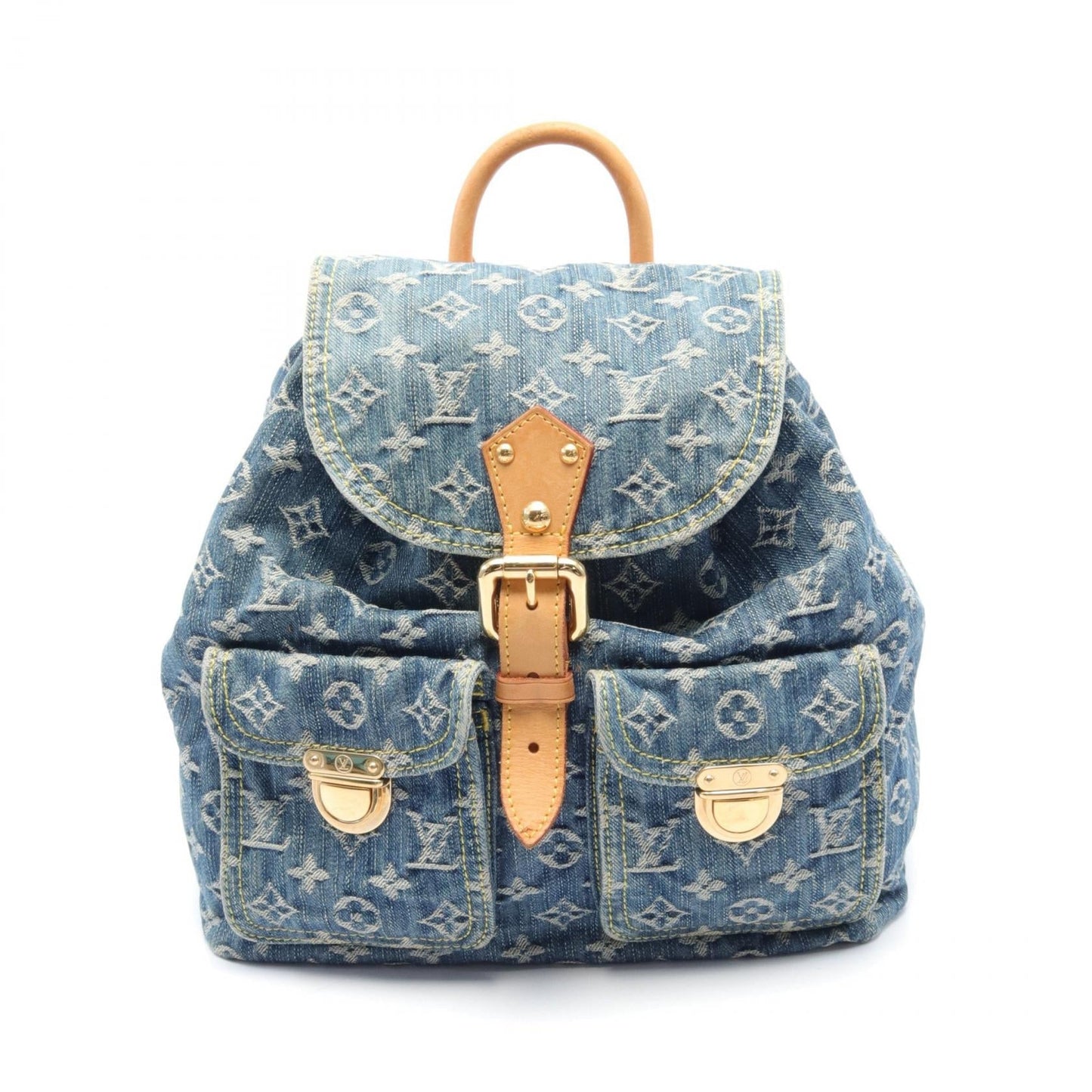 Louis Vuitton Denim Leather Backpack M95056