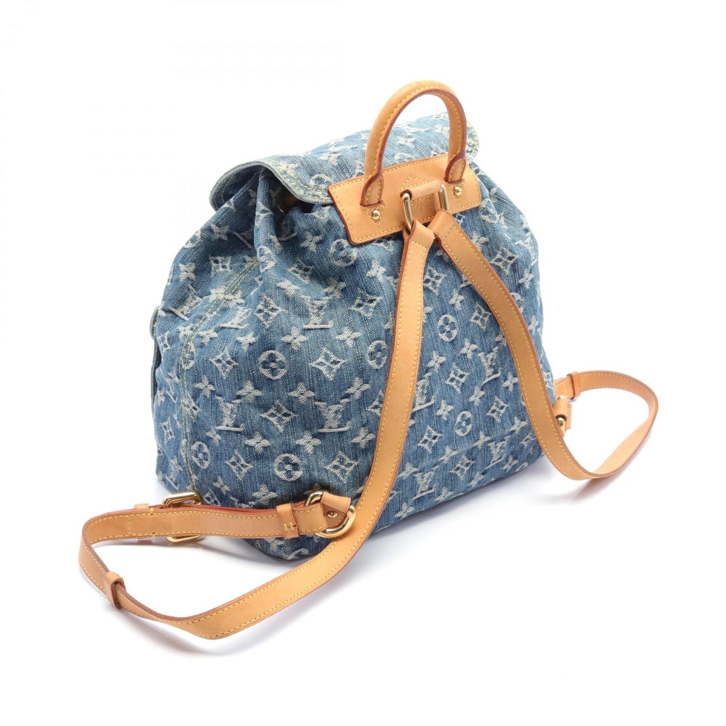 Louis Vuitton Denim Leather Backpack M95056