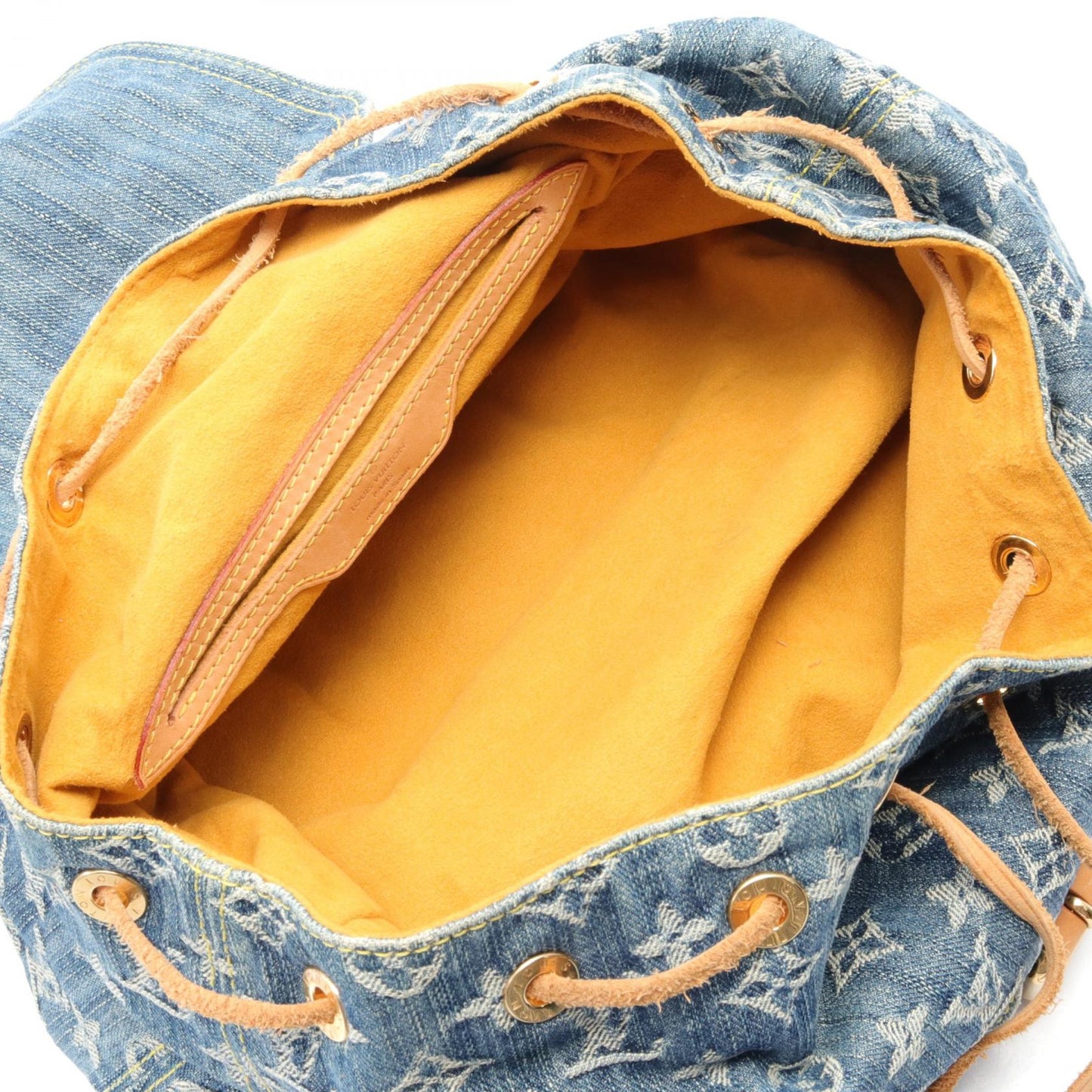 Louis Vuitton Denim Leather Backpack M95056