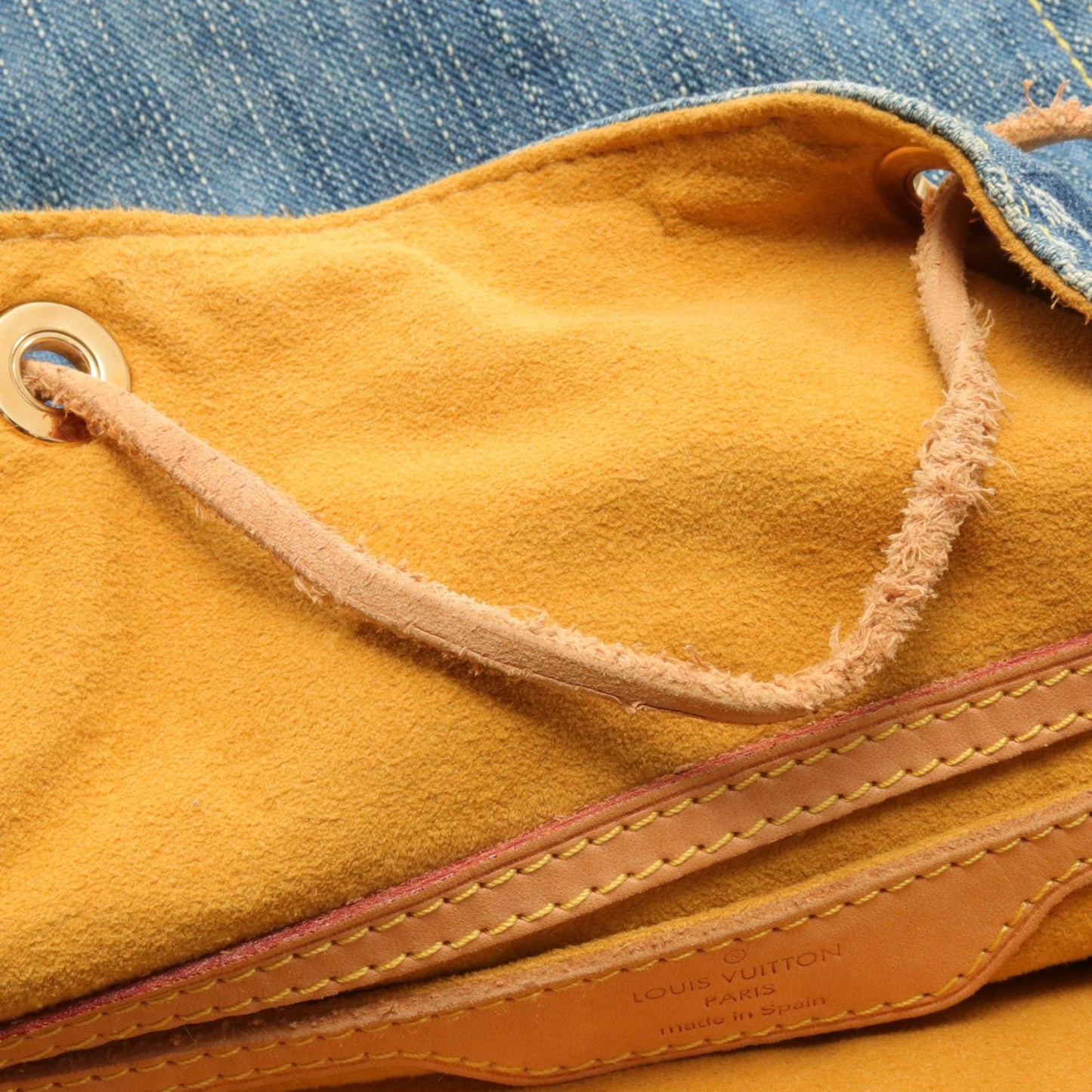 Louis Vuitton Denim Leather Backpack M95056