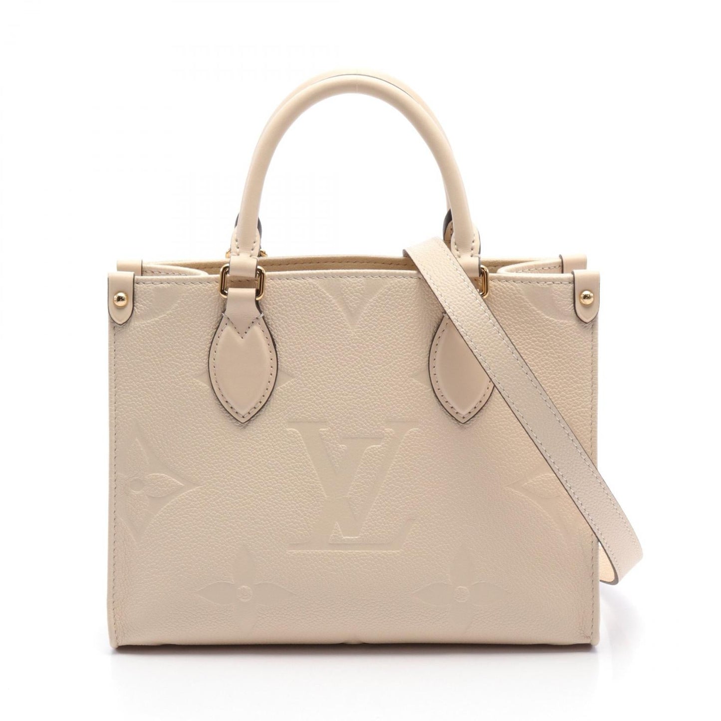 Louis Vuitton OnTheGo PM Leather Handbag Ivory