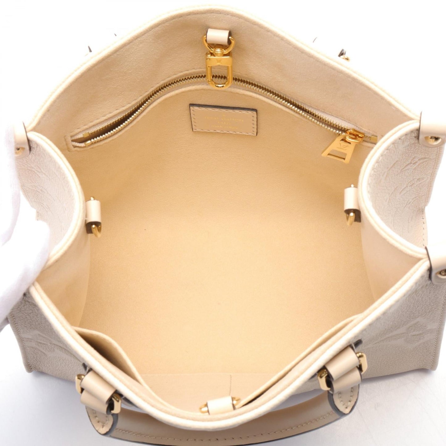 Louis Vuitton OnTheGo PM Leather Handbag Ivory