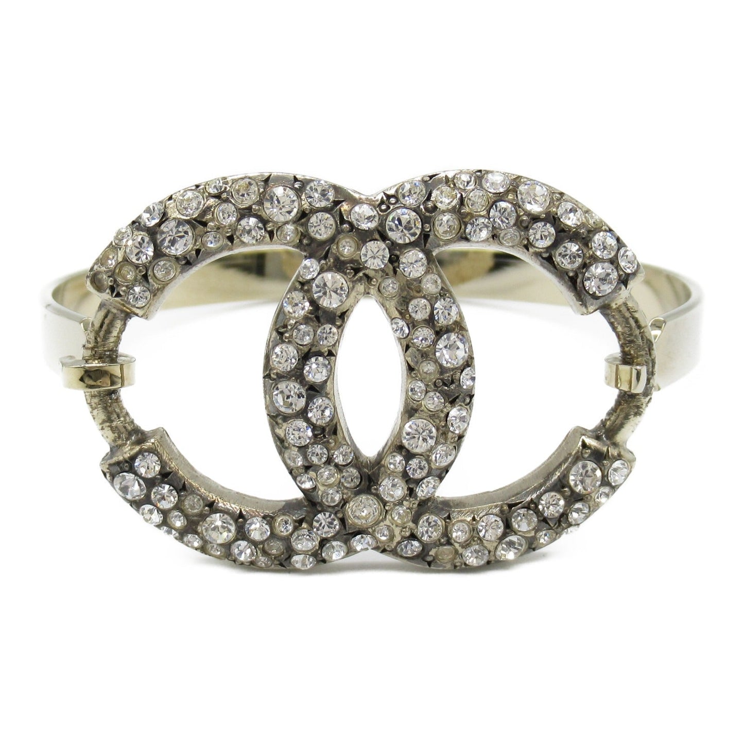 Chanel Coco Mark Bangle Gold Plated Stone