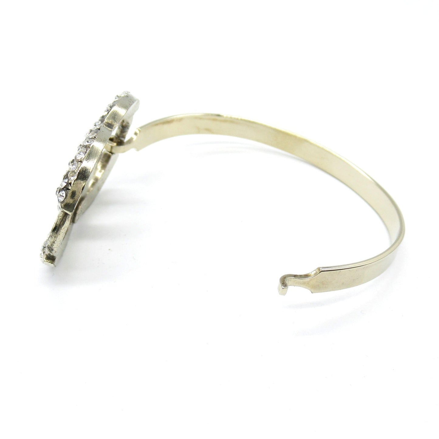 Chanel Coco Mark Bangle Gold Plated Stone