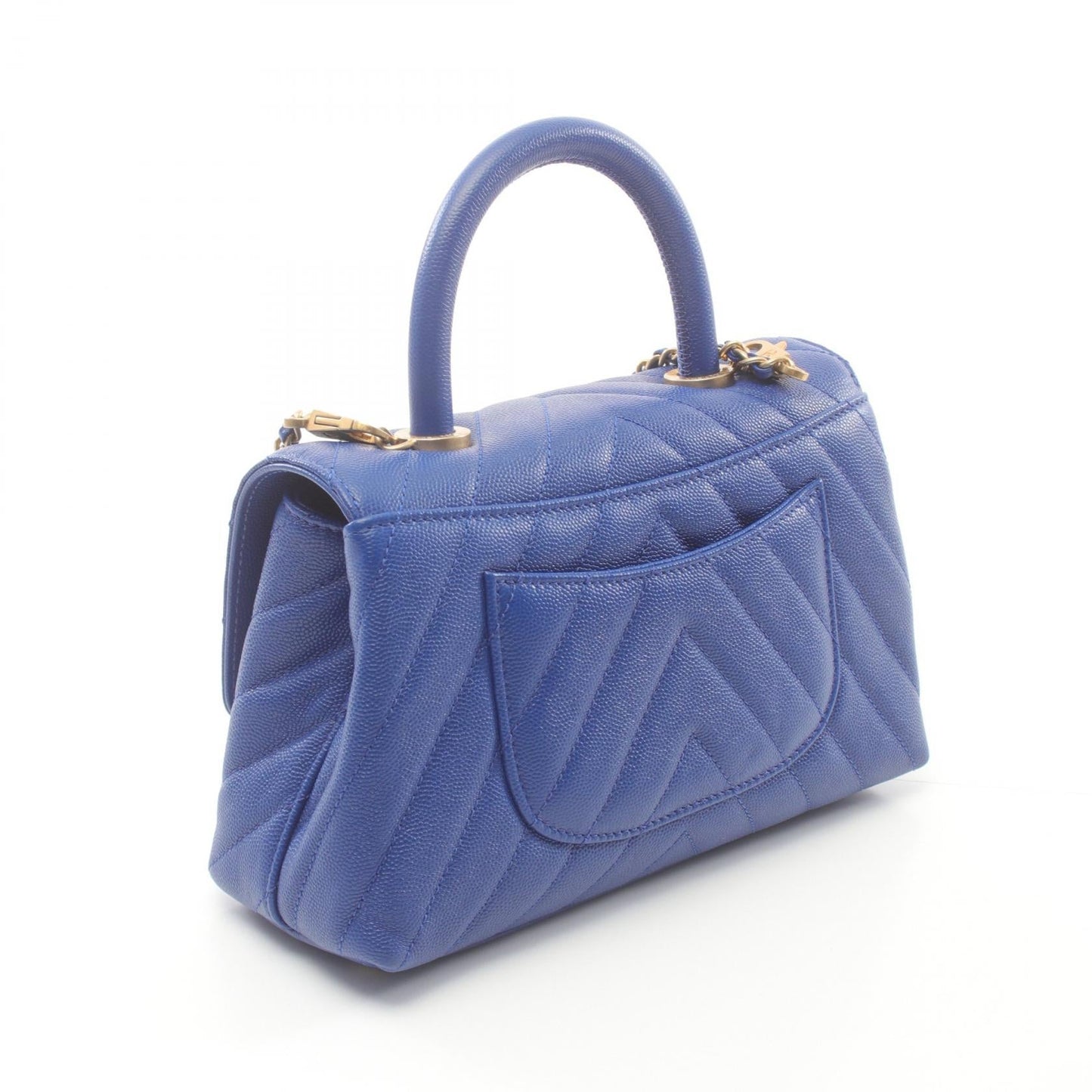 Chanel Coco Handle V-Stitch Leather Handbag