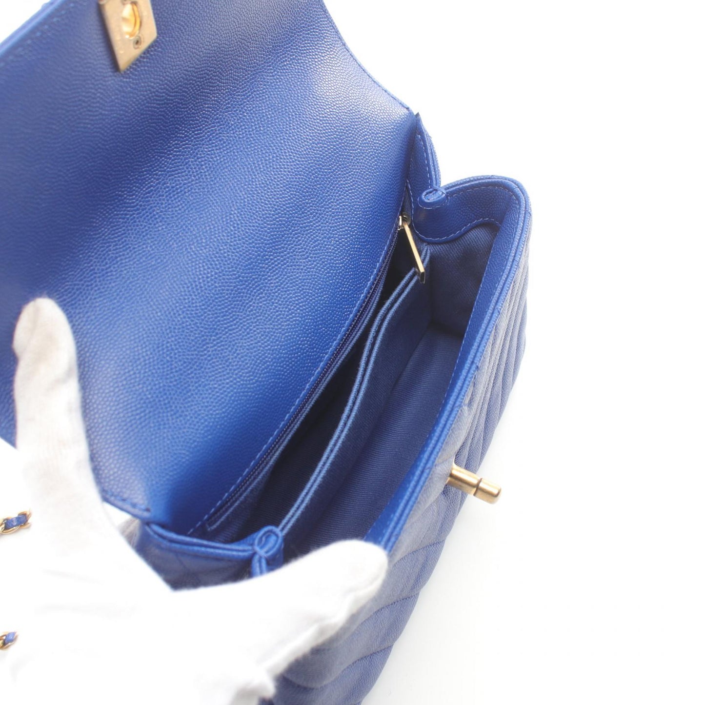 Chanel Coco Handle V-Stitch Leather Handbag