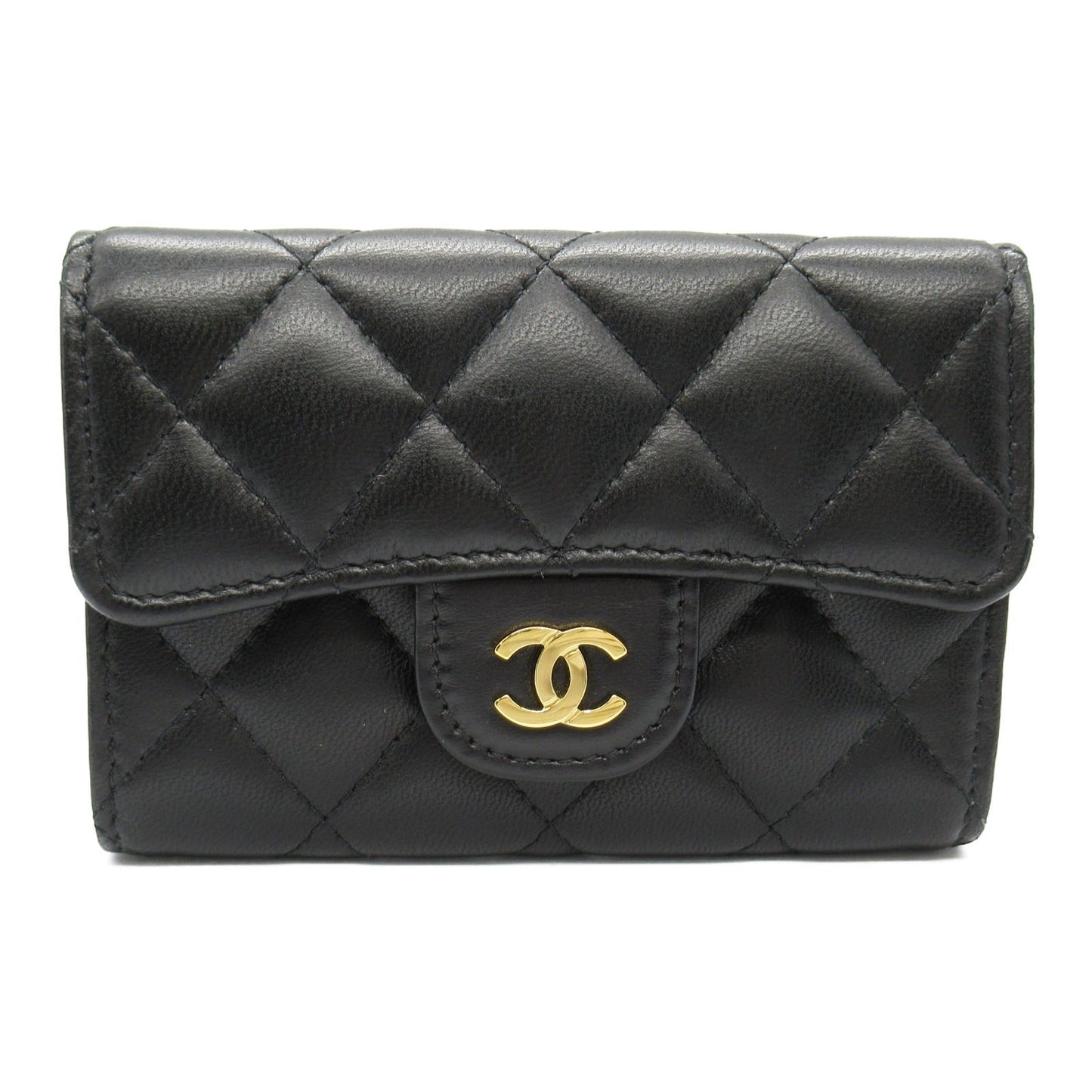 Chanel Lambskin Matelasse Card Case AP0219