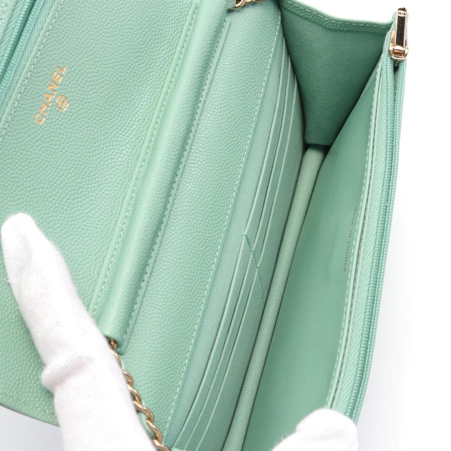 Chanel Matelasse Leather Shoulder Bag Green