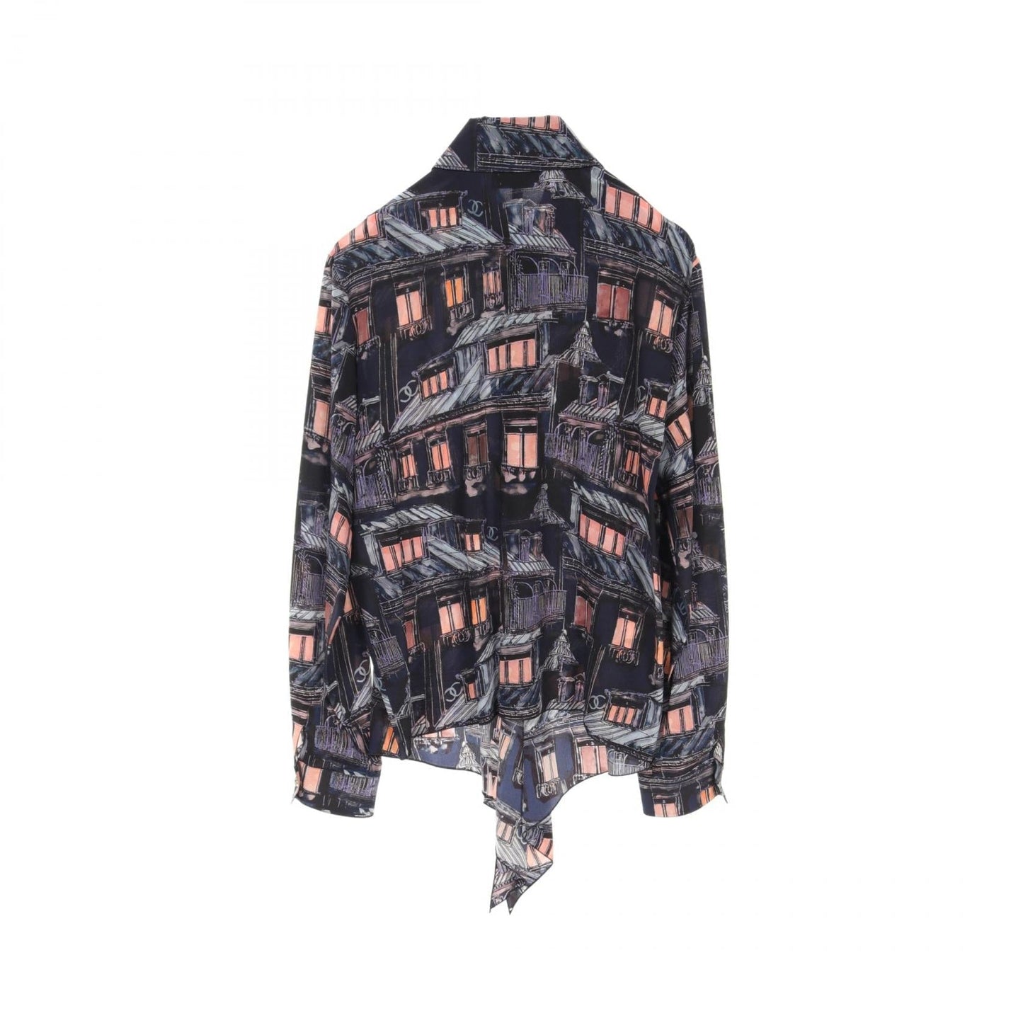 Chanel Silk Blouse Navy Multicolor