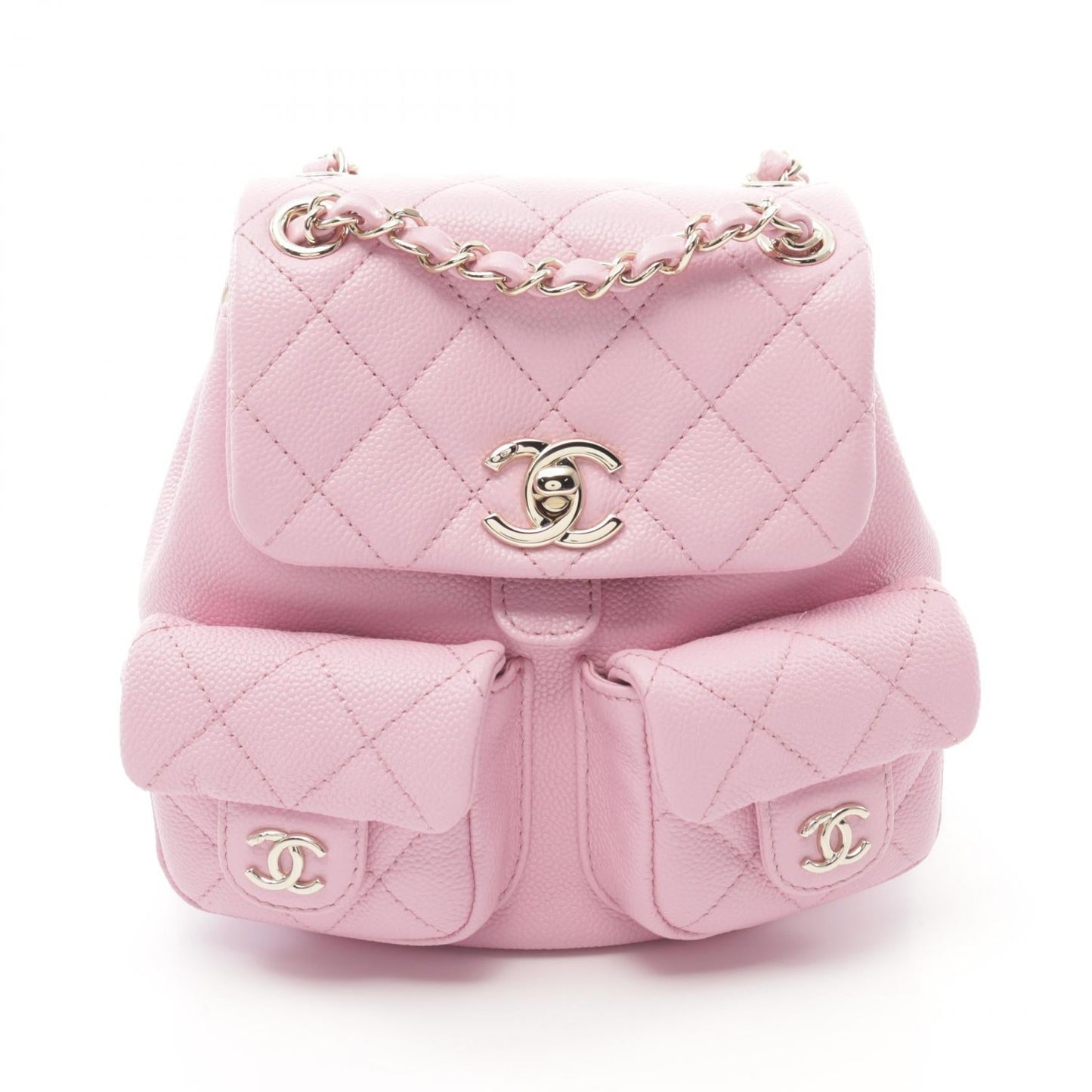 Chanel Coco Mark Small Leather Backpack Pink