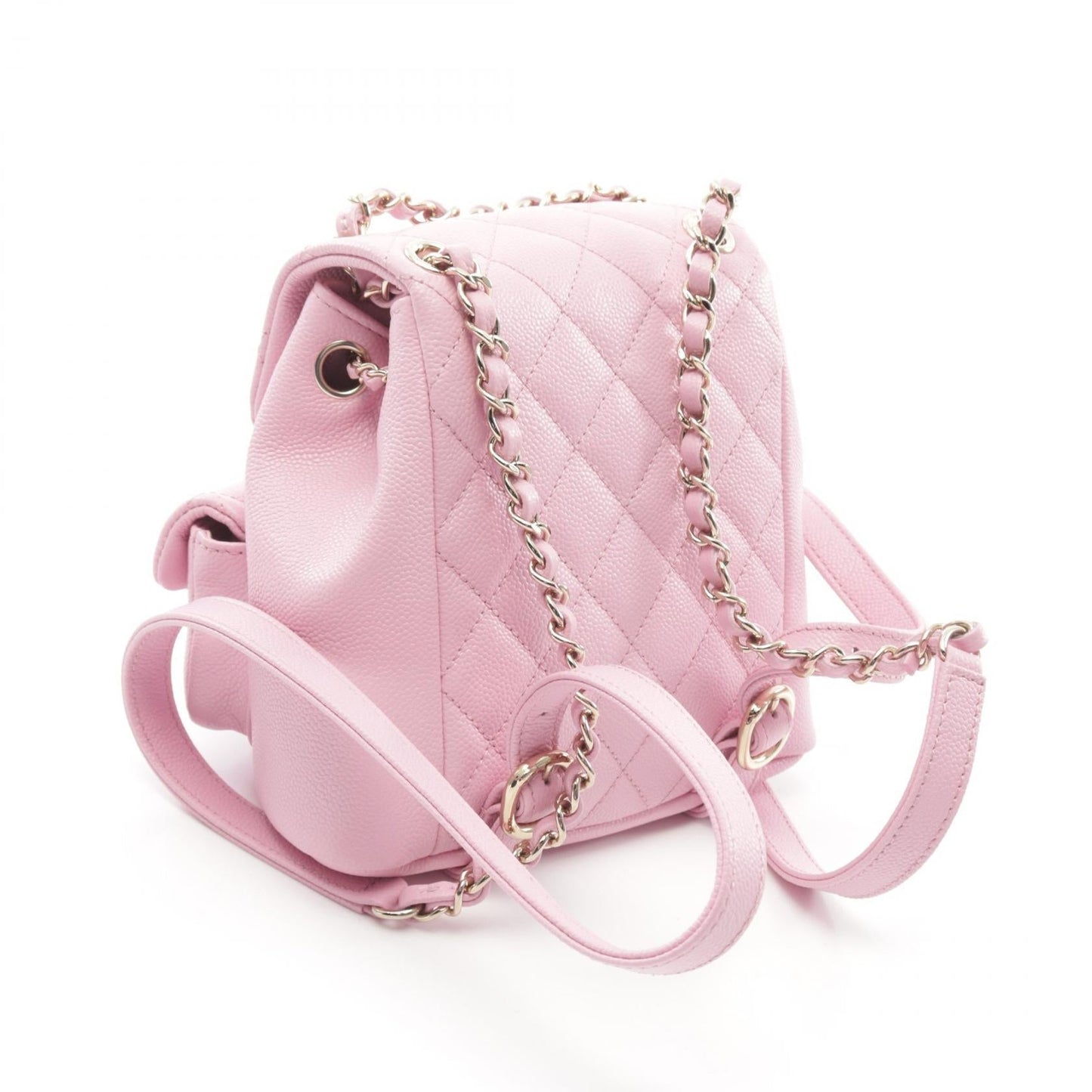 Chanel Coco Mark Small Leather Backpack Pink