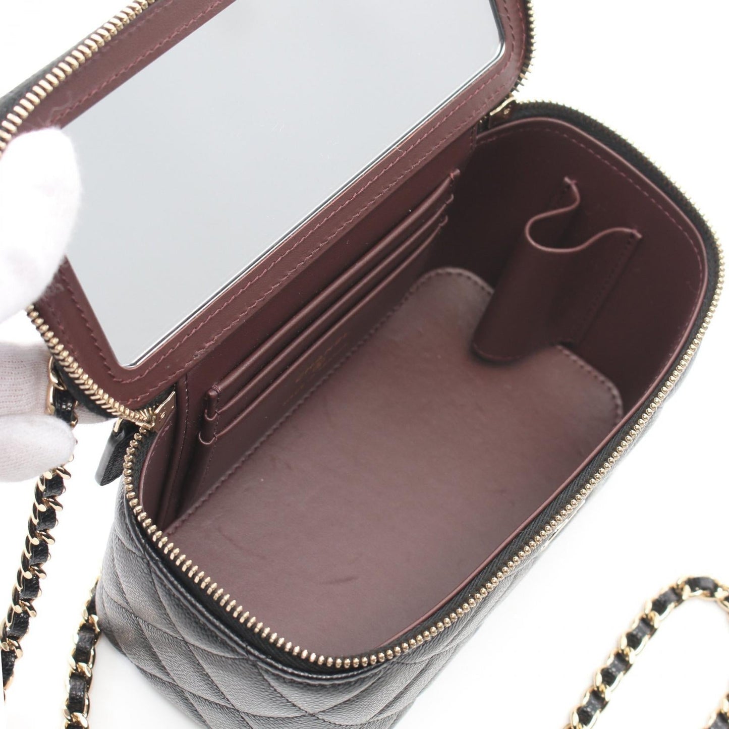Chanel Matelasse Small Vanity Shoulder Bag Black