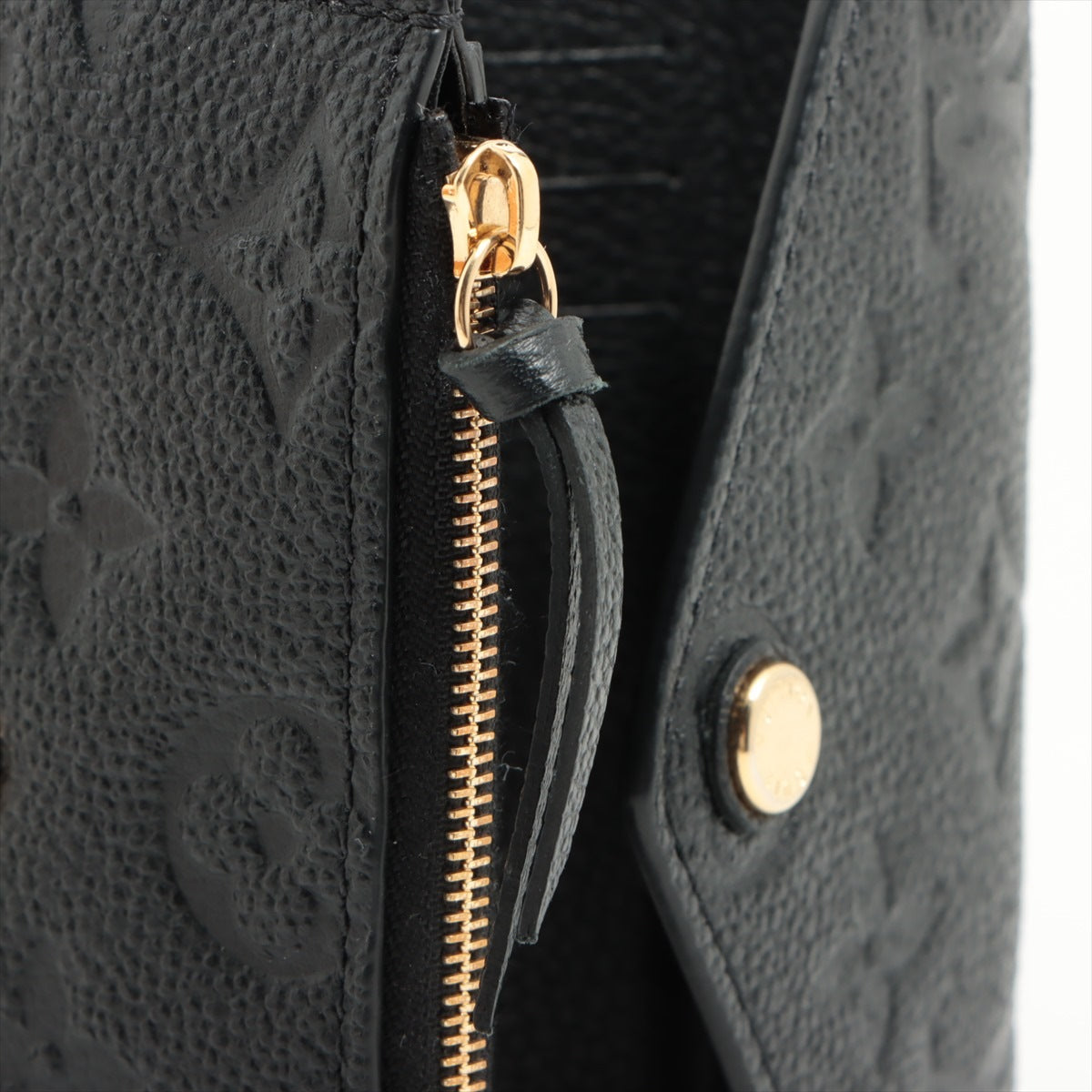 Louis Vuitton Monogram Emplant Portfolio Victoria M64060 Noneir Compact Wallet