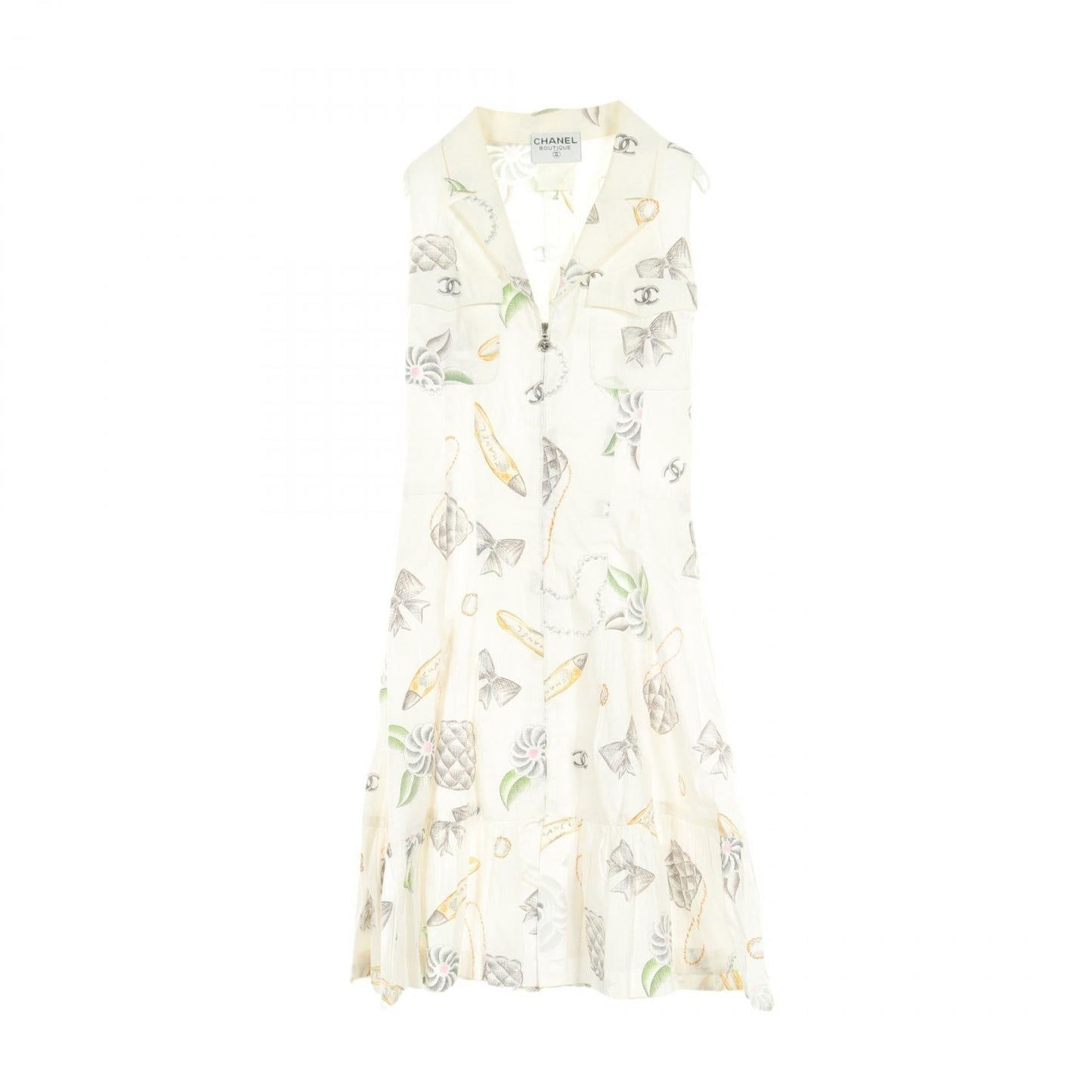 Chanel Dress White Multicolor New