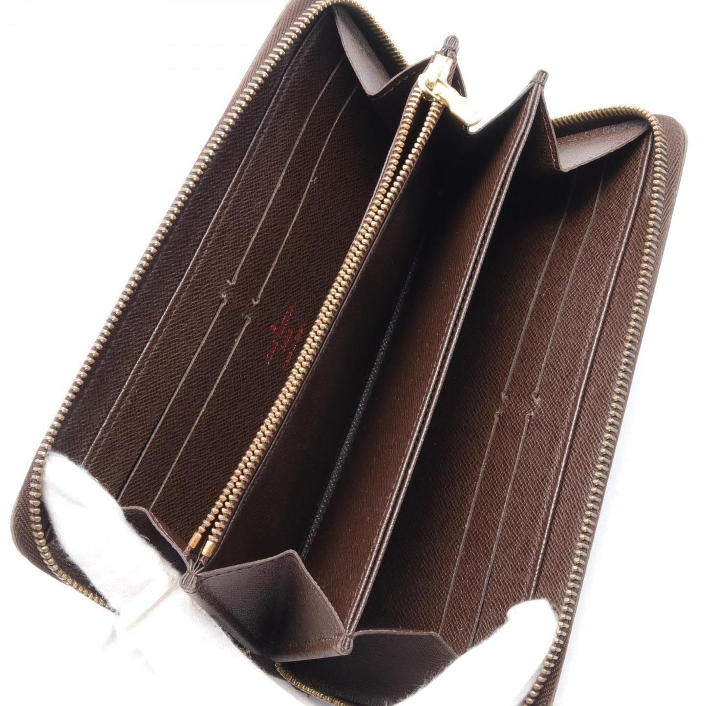 Louis Vuitton Damier Ebene Zippy Wallet Canvas Long Wallet N60015 in New Condition