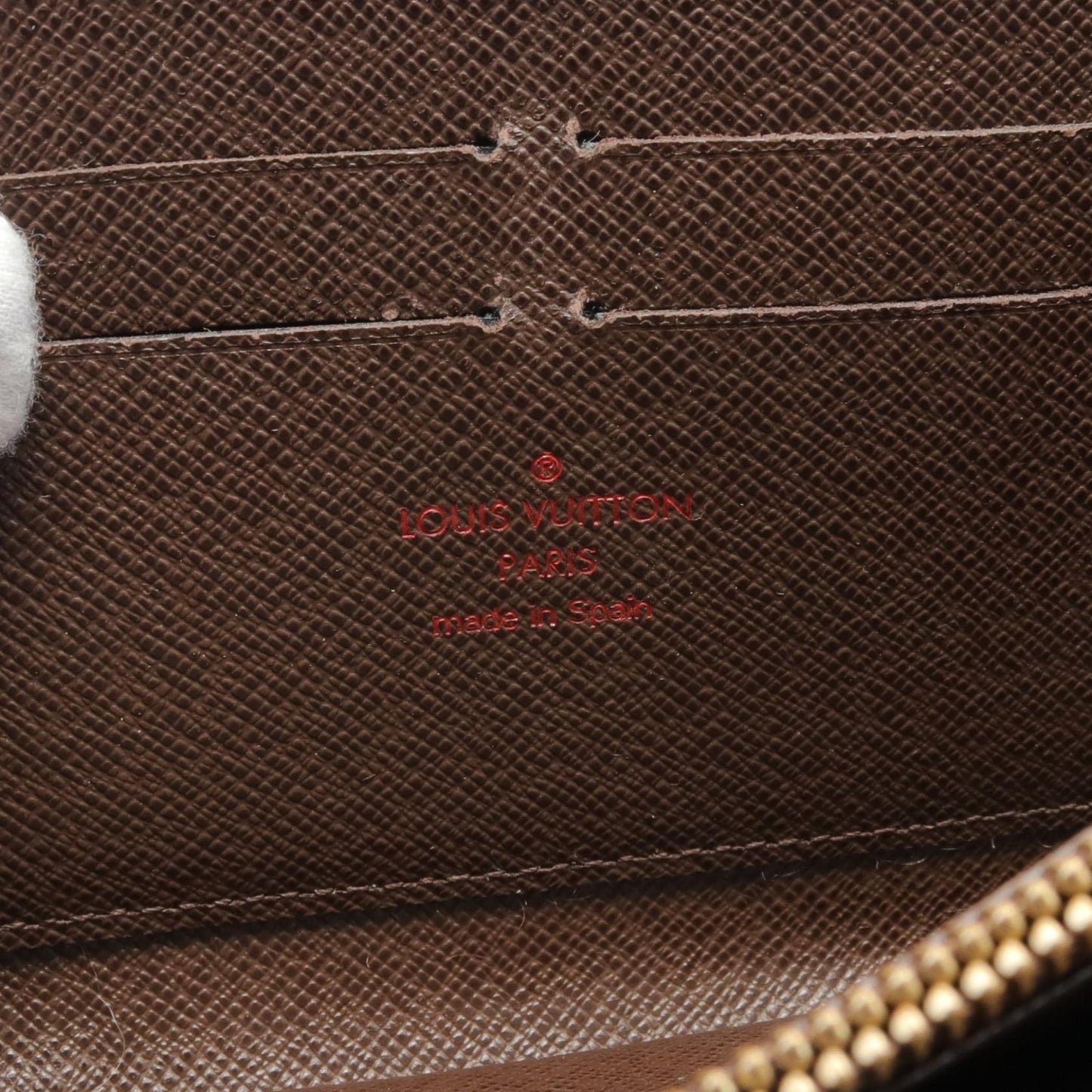 Louis Vuitton Damier Ebene Zippy Wallet Canvas Long Wallet N60015 in New Condition