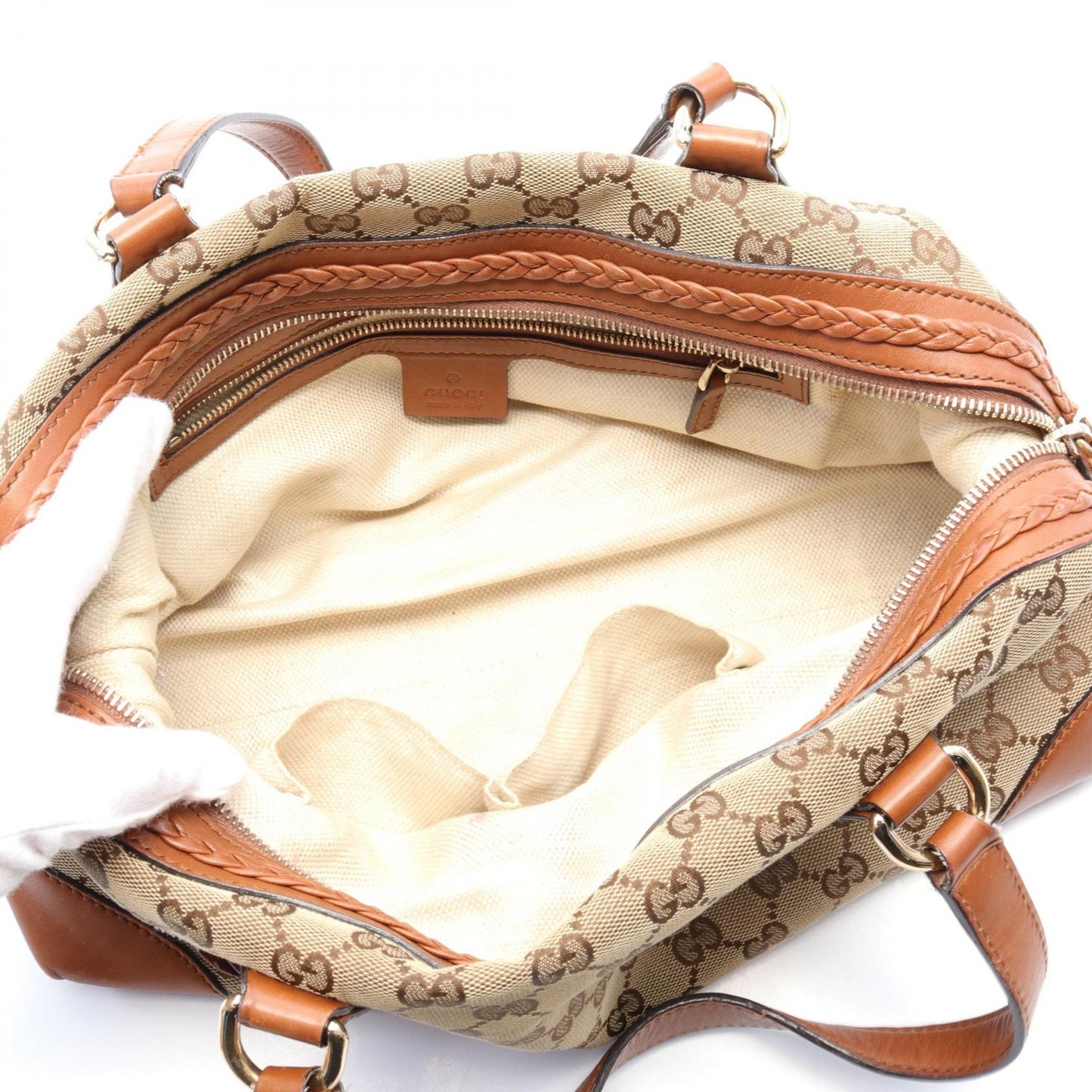 Luxury Gucci Trending 2025 Brick Lane GG Canvas Leather Handbag