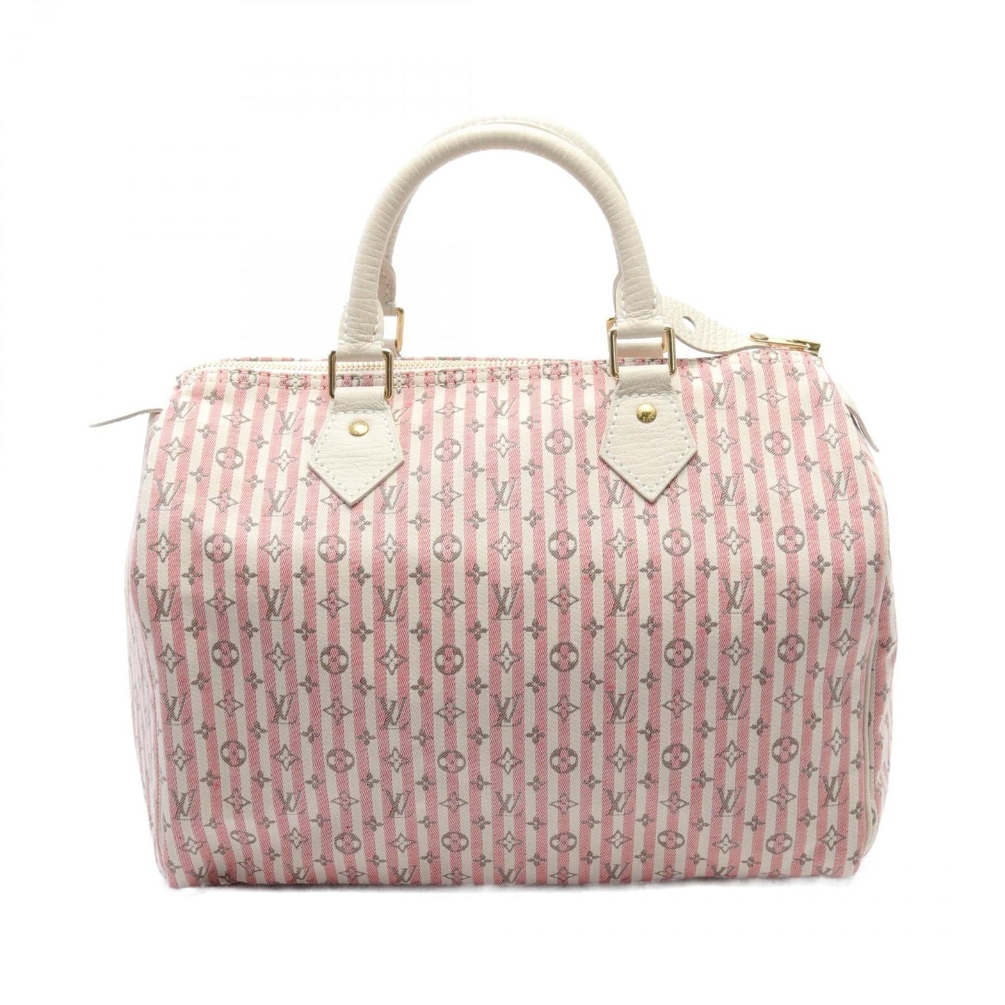 Louis Vuitton Speedy 30 Monogram Mini Lin Canvas Leather Handbag