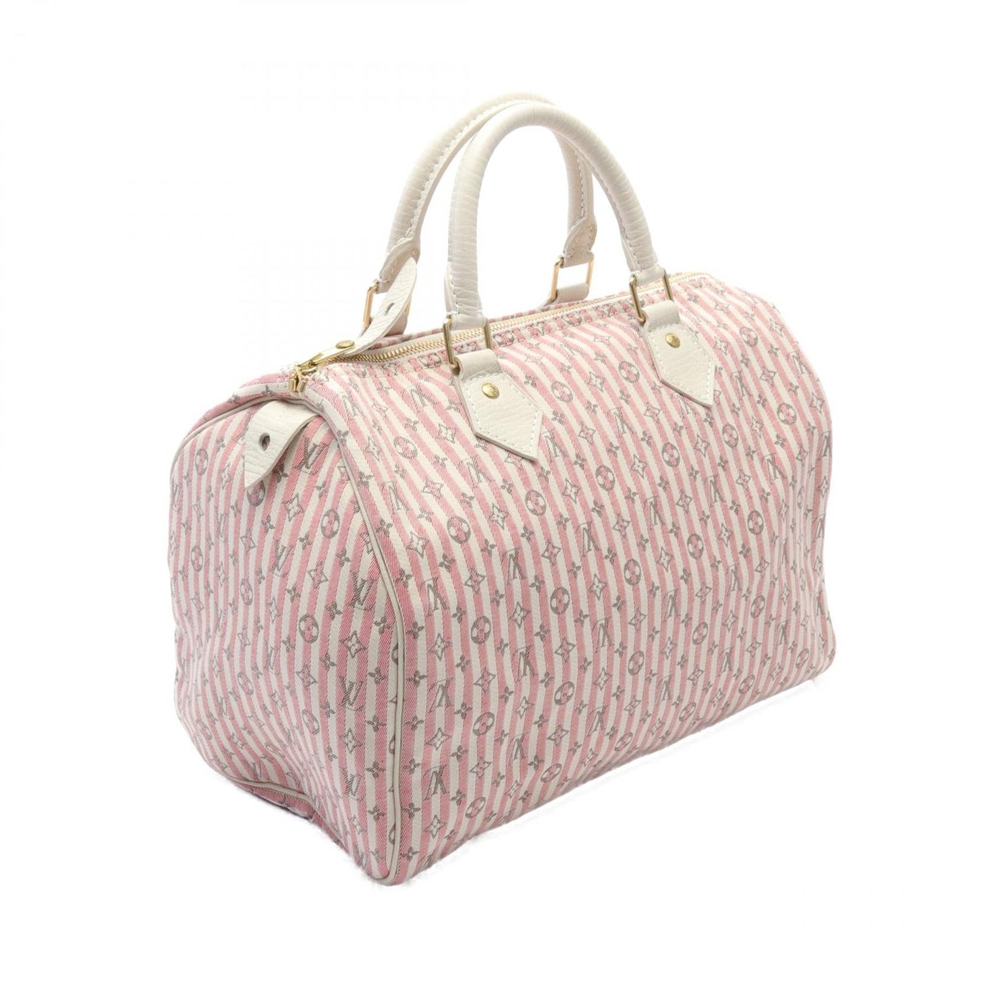Louis Vuitton Speedy 30 Monogram Mini Lin Canvas Leather Handbag