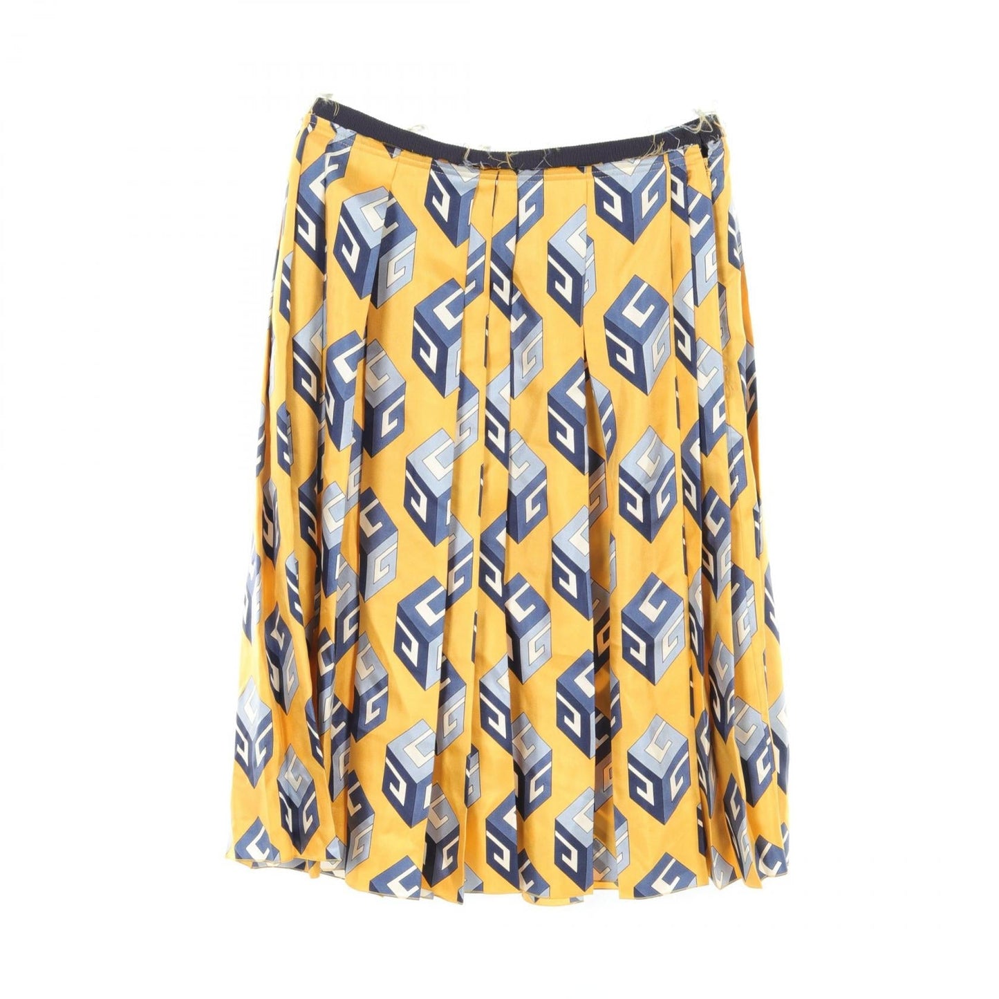 Luxury Gucci Trending 2025 Silk Skirt Yellow Multicolor