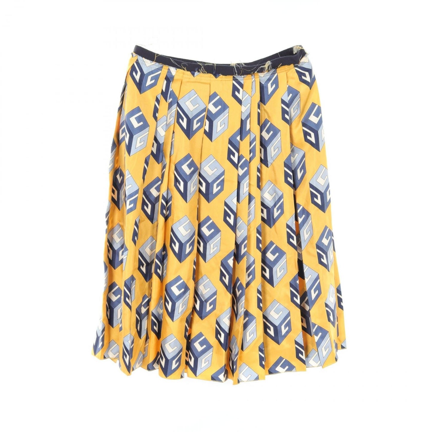 Luxury Gucci Trending 2025 Silk Skirt Yellow Multicolor