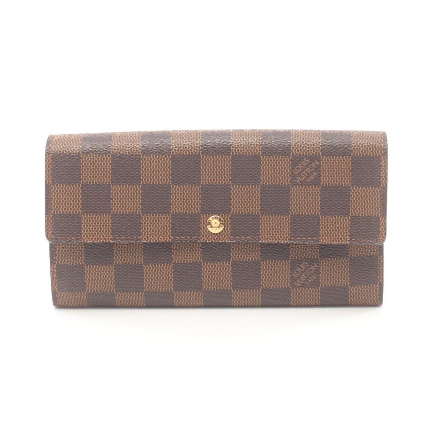 Louis Vuitton Damier Ebene Sarah Wallet  Canvas Long Wallet N61734 in New Condition