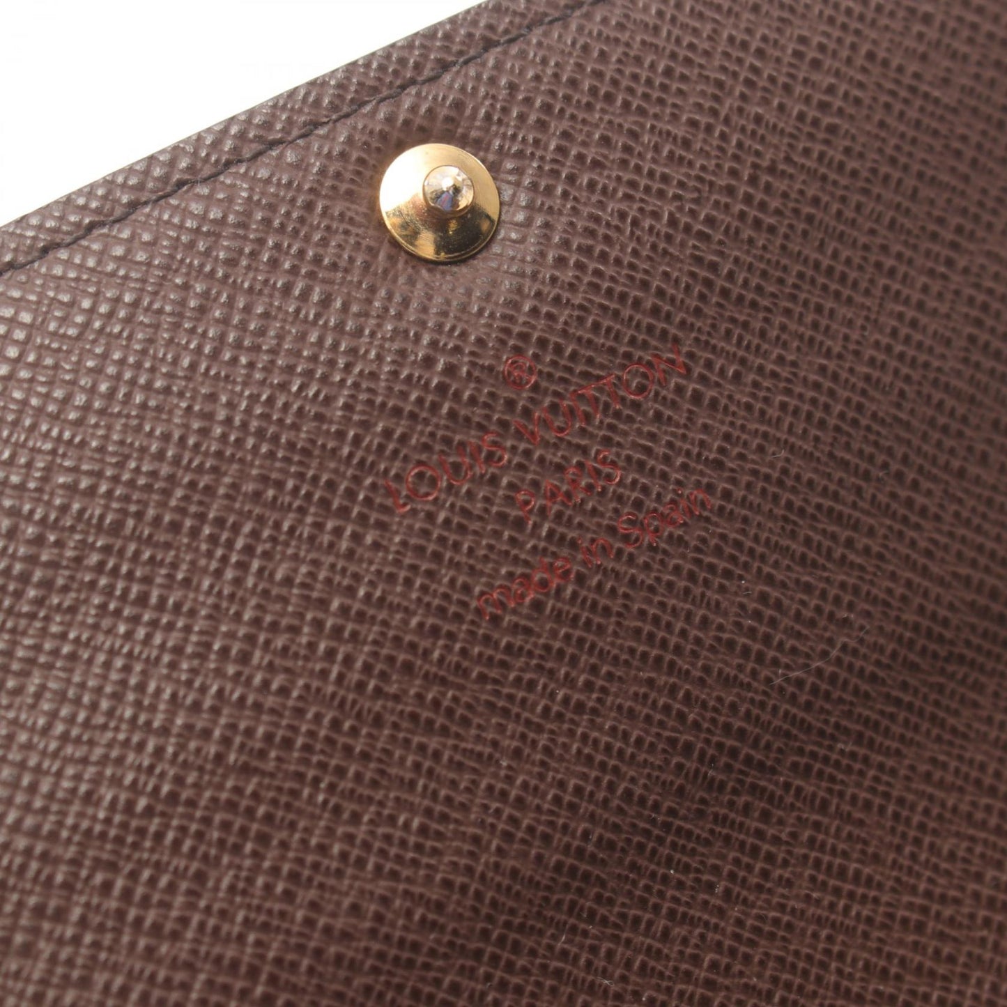 Louis Vuitton Damier Ebene Sarah Wallet  Canvas Long Wallet N61734 in New Condition