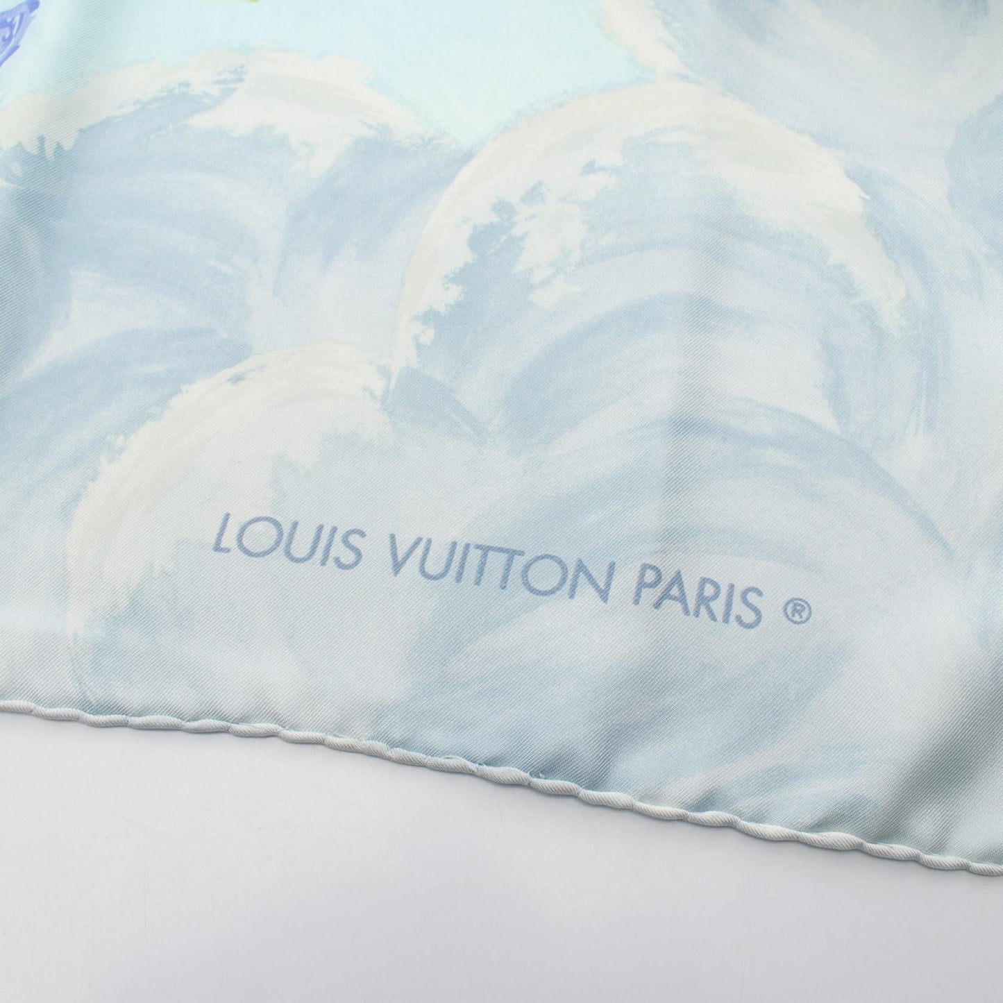 Louis Vuitton Silk Scarf Blue Multicolor