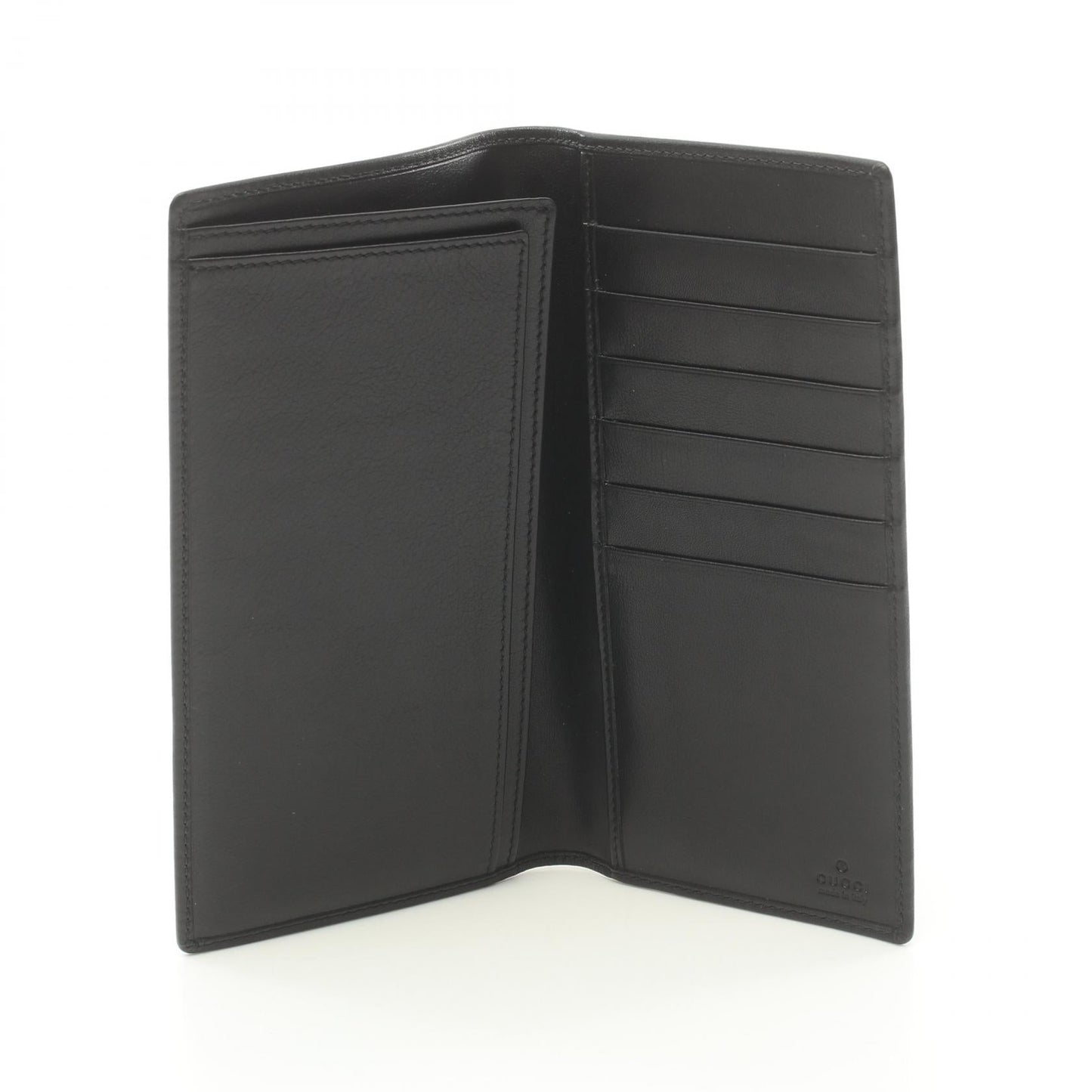 Luxury Gucci Trending 2025 Leather Bifold Long Wallet Black
