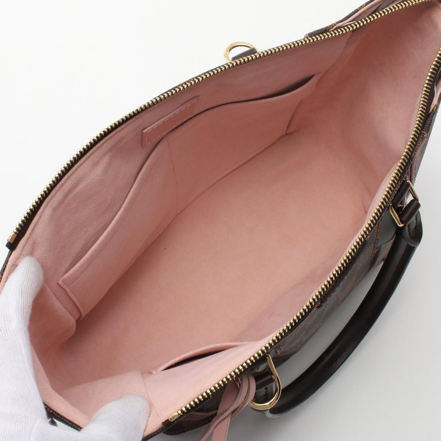 Louis Vuitton Damier Ebene Rose Ballerine Tote Bag N41554