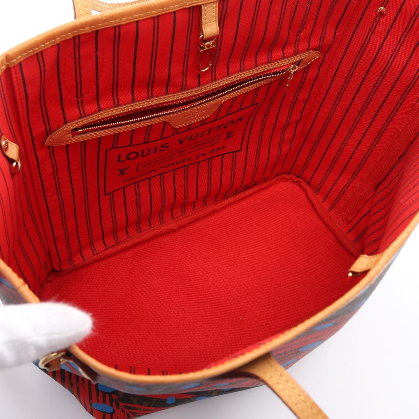 Louis Vuitton Neverfull MM Poppy Denim Tote Bag M41978