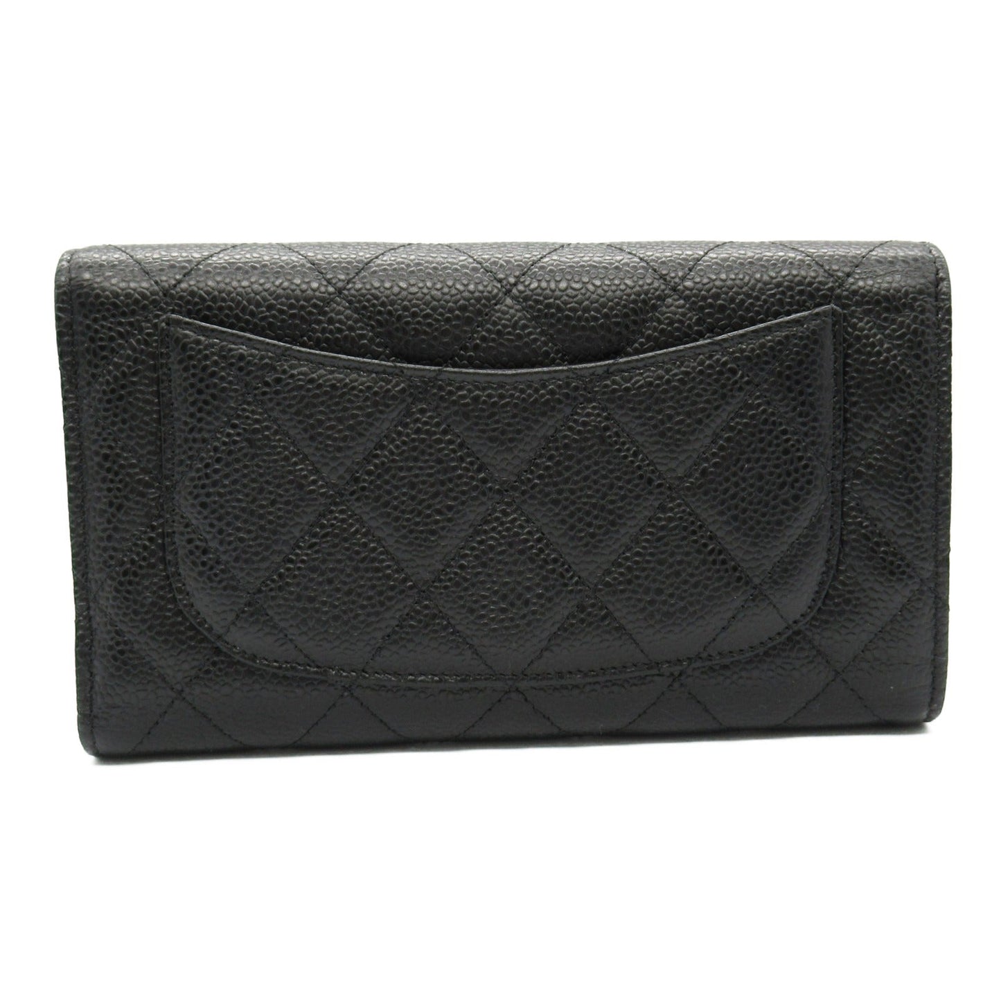 Chanel Caviar Skin Trifold Long Wallet