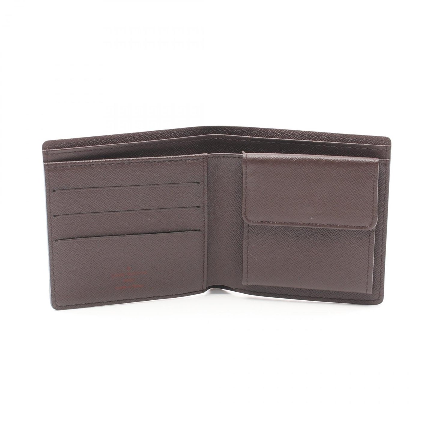 Louis Vuitton Damier Ebene Marco Wallet  Canvas Short Wallet N61675 in New Condition
