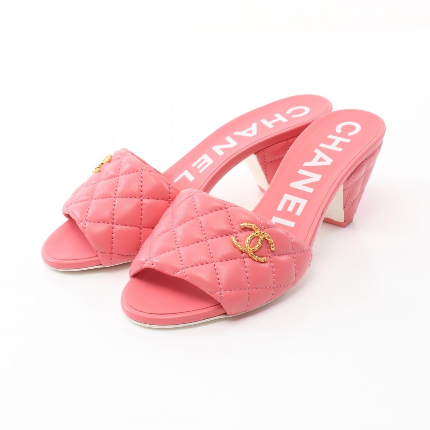 Chanel Lambskin Mules Pink G38820
