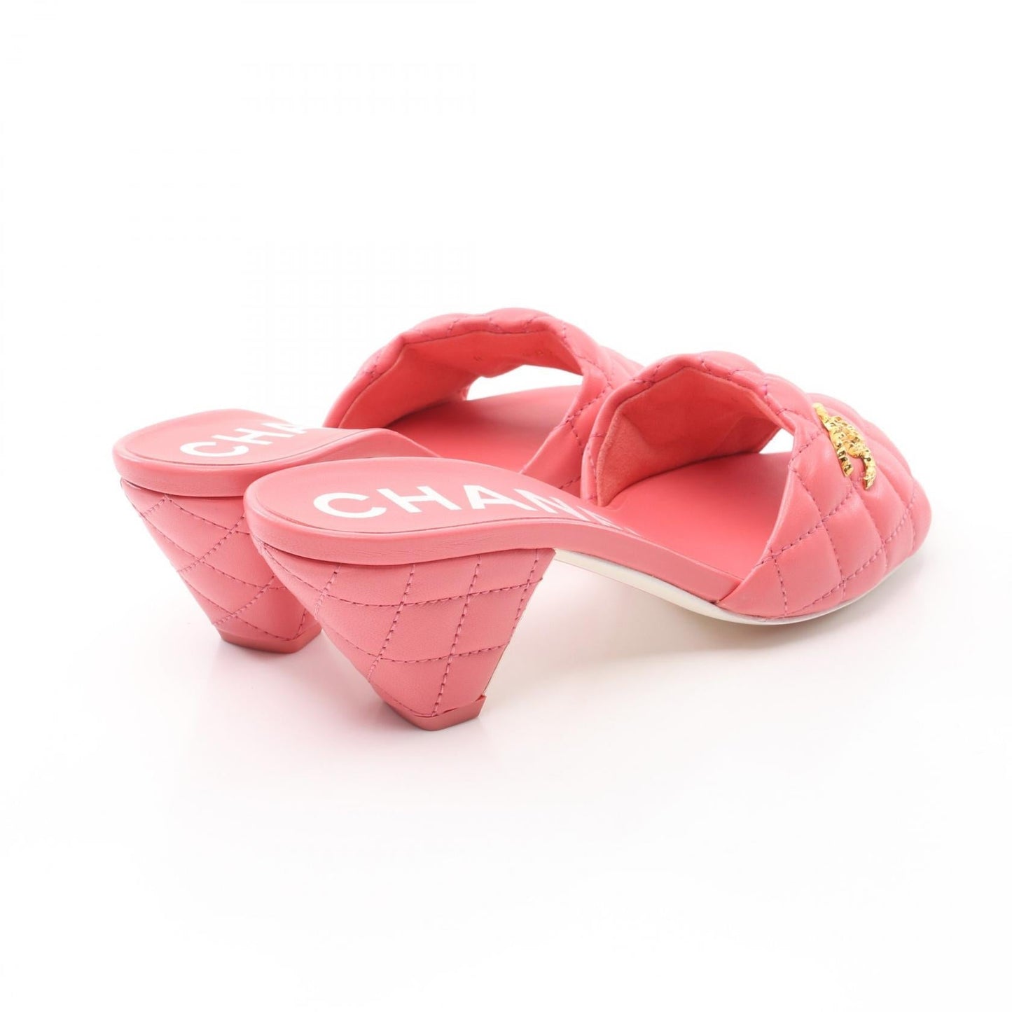 Chanel Lambskin Mules Pink G38820