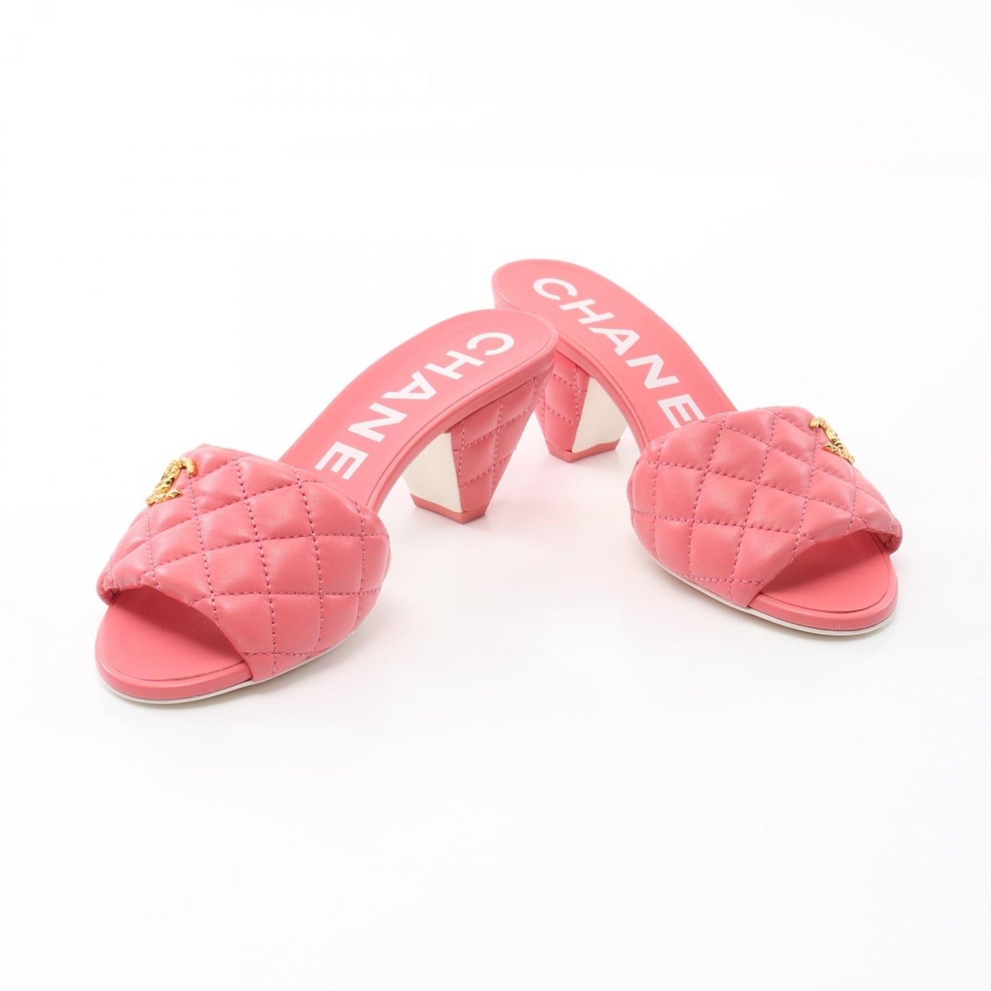 Chanel Lambskin Mules Pink G38820